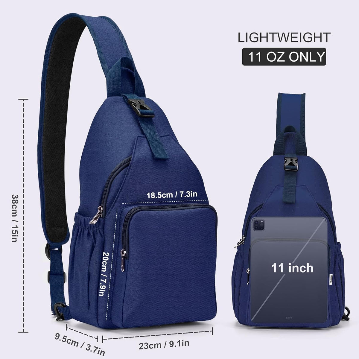 Anti-Theft Sling Backpack - Lightweight Water-Resistant Chest Daypack for Travel, Hiking & Outdoor