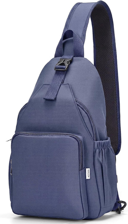 Anti-Theft Sling Backpack - Lightweight Water-Resistant Chest Daypack for Travel, Hiking & Outdoor