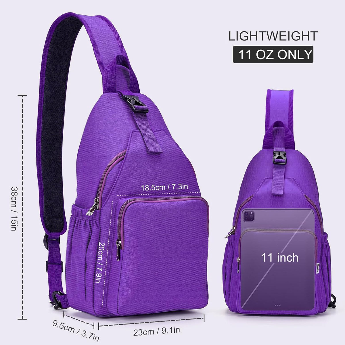 Anti-Theft Sling Backpack - Lightweight Water-Resistant Chest Daypack for Travel, Hiking & Outdoor