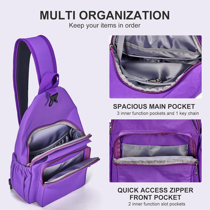 Anti-Theft Sling Backpack - Lightweight Water-Resistant Chest Daypack for Travel, Hiking & Outdoor