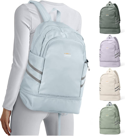 Gym Backpack For Women Men Dance Sports Backpack With Shoe Compartment Waterproof Travel Backpacks Gym Bag Peacock Blue