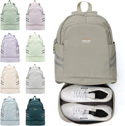Gym Backpack For Women Men Dance Sports Backpack With Shoe Compartment Waterproof Travel Backpacks Gym Bag Peacock Blue