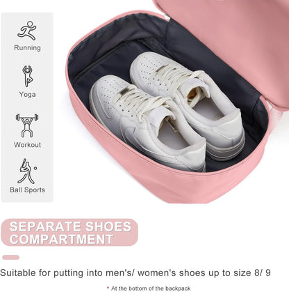 Gym Backpack For Women Men Dance Sports Backpack With Shoe Compartment Waterproof Travel Backpacks Gym Bag Peacock Blue