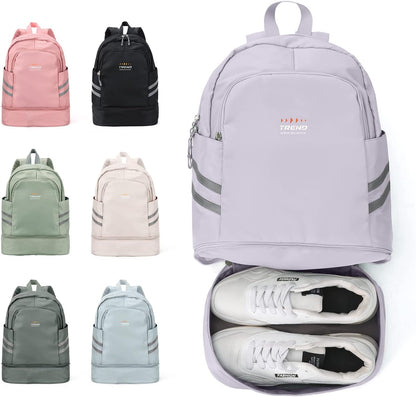 Gym Backpack For Women Men Dance Sports Backpack With Shoe Compartment Waterproof Travel Backpacks Gym Bag Peacock Blue
