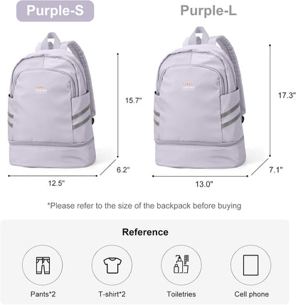 Gym Backpack For Women Men Dance Sports Backpack With Shoe Compartment Waterproof Travel Backpacks Gym Bag Peacock Blue