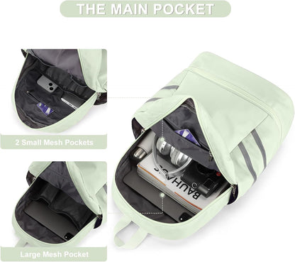 Gym Backpack For Women Men Dance Sports Backpack With Shoe Compartment Waterproof Travel Backpacks Gym Bag Peacock Blue