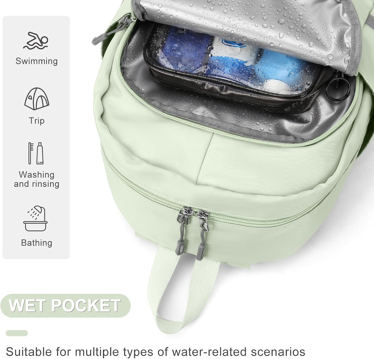 Gym Backpack For Women Men Dance Sports Backpack With Shoe Compartment Waterproof Travel Backpacks Gym Bag Peacock Blue