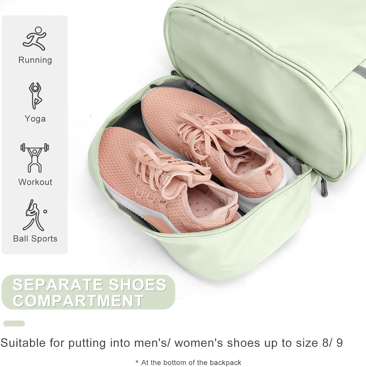 Gym Backpack For Women Men Dance Sports Backpack With Shoe Compartment Waterproof Travel Backpacks Gym Bag Peacock Blue