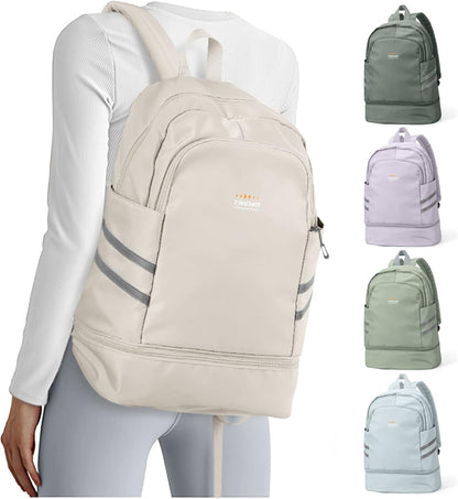 Gym Backpack For Women Men Dance Sports Backpack With Shoe Compartment Waterproof Travel Backpacks Gym Bag Peacock Blue