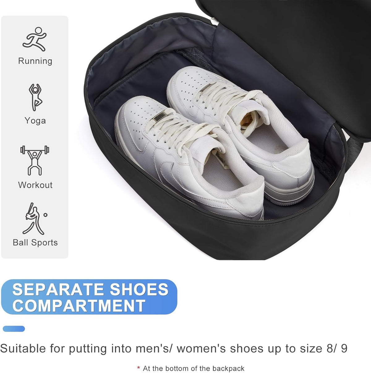 Gym Backpack For Women Men Dance Sports Backpack With Shoe Compartment Waterproof Travel Backpacks Gym Bag Peacock Blue
