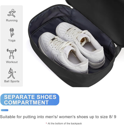 Gym Backpack For Women Men Dance Sports Backpack With Shoe Compartment Waterproof Travel Backpacks Gym Bag Peacock Blue