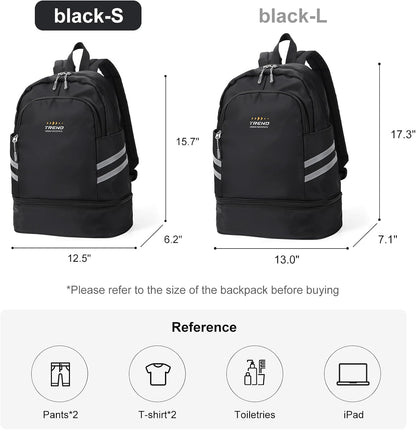 Gym Backpack For Women Men Dance Sports Backpack With Shoe Compartment Waterproof Travel Backpacks Gym Bag Peacock Blue