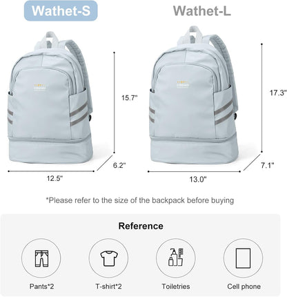 Gym Backpack For Women Men Dance Sports Backpack With Shoe Compartment Waterproof Travel Backpacks Gym Bag Peacock Blue