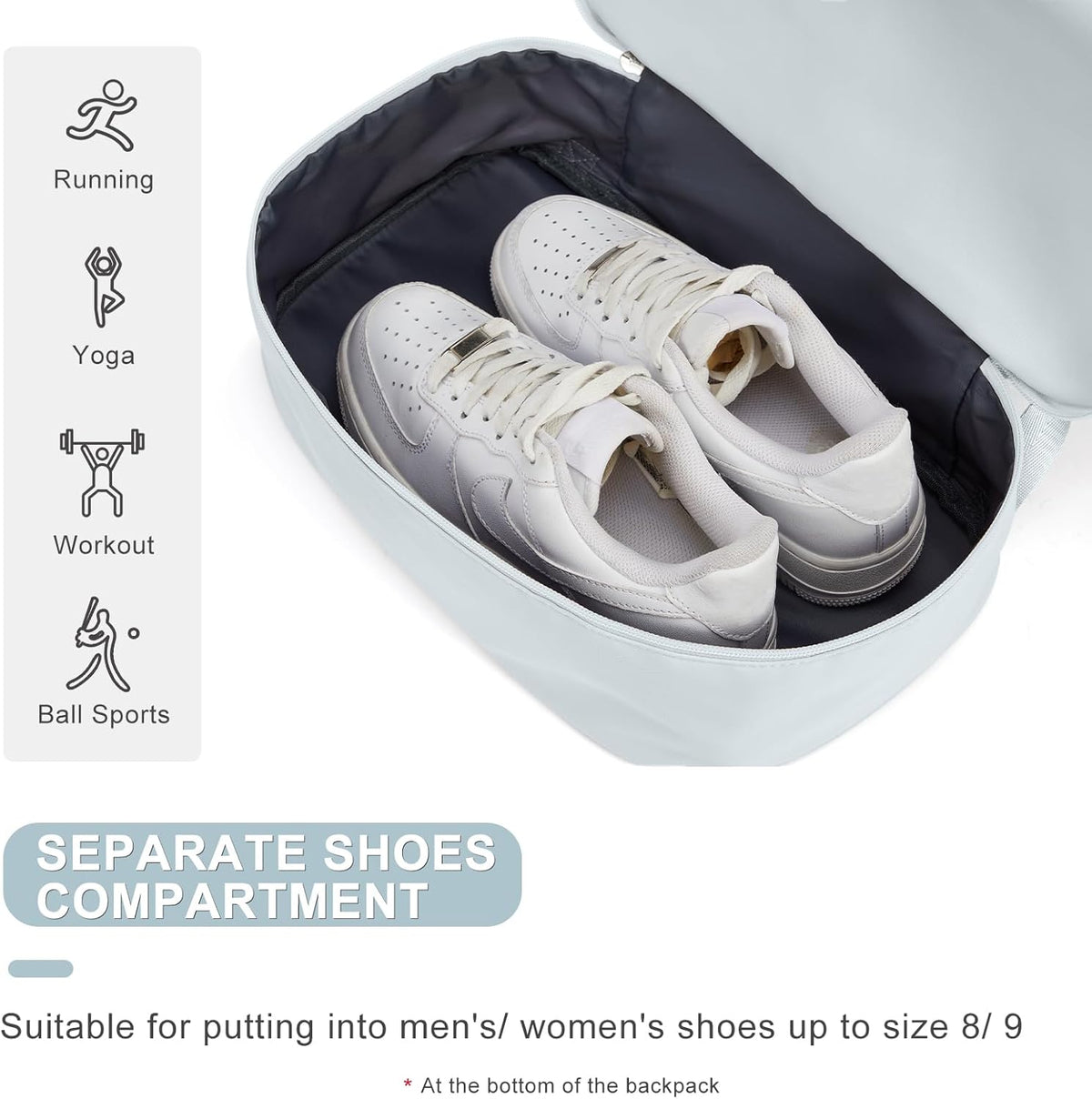 Gym Backpack For Women Men Dance Sports Backpack With Shoe Compartment Waterproof Travel Backpacks Gym Bag Peacock Blue