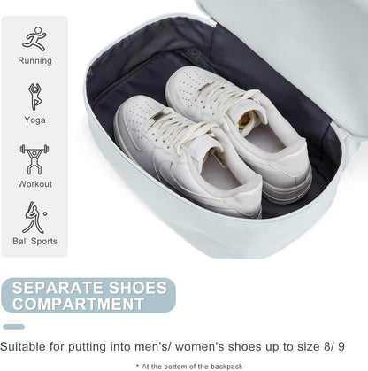 Gym Backpack For Women Men Dance Sports Backpack With Shoe Compartment Waterproof Travel Backpacks Gym Bag Peacock Blue