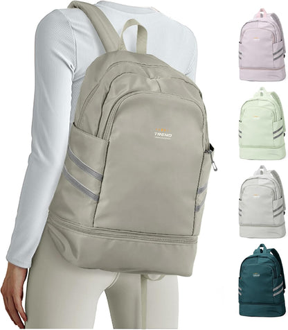 Gym Backpack For Women Men Dance Sports Backpack With Shoe Compartment Waterproof Travel Backpacks Gym Bag Peacock Blue