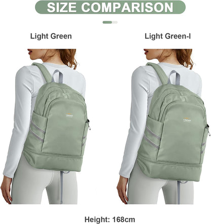 Gym Backpack For Women Men Dance Sports Backpack With Shoe Compartment Waterproof Travel Backpacks Gym Bag Peacock Blue