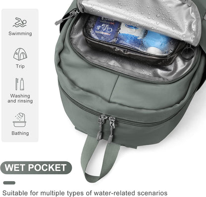 Gym Backpack For Women Men Dance Sports Backpack With Shoe Compartment Waterproof Travel Backpacks Gym Bag Peacock Blue
