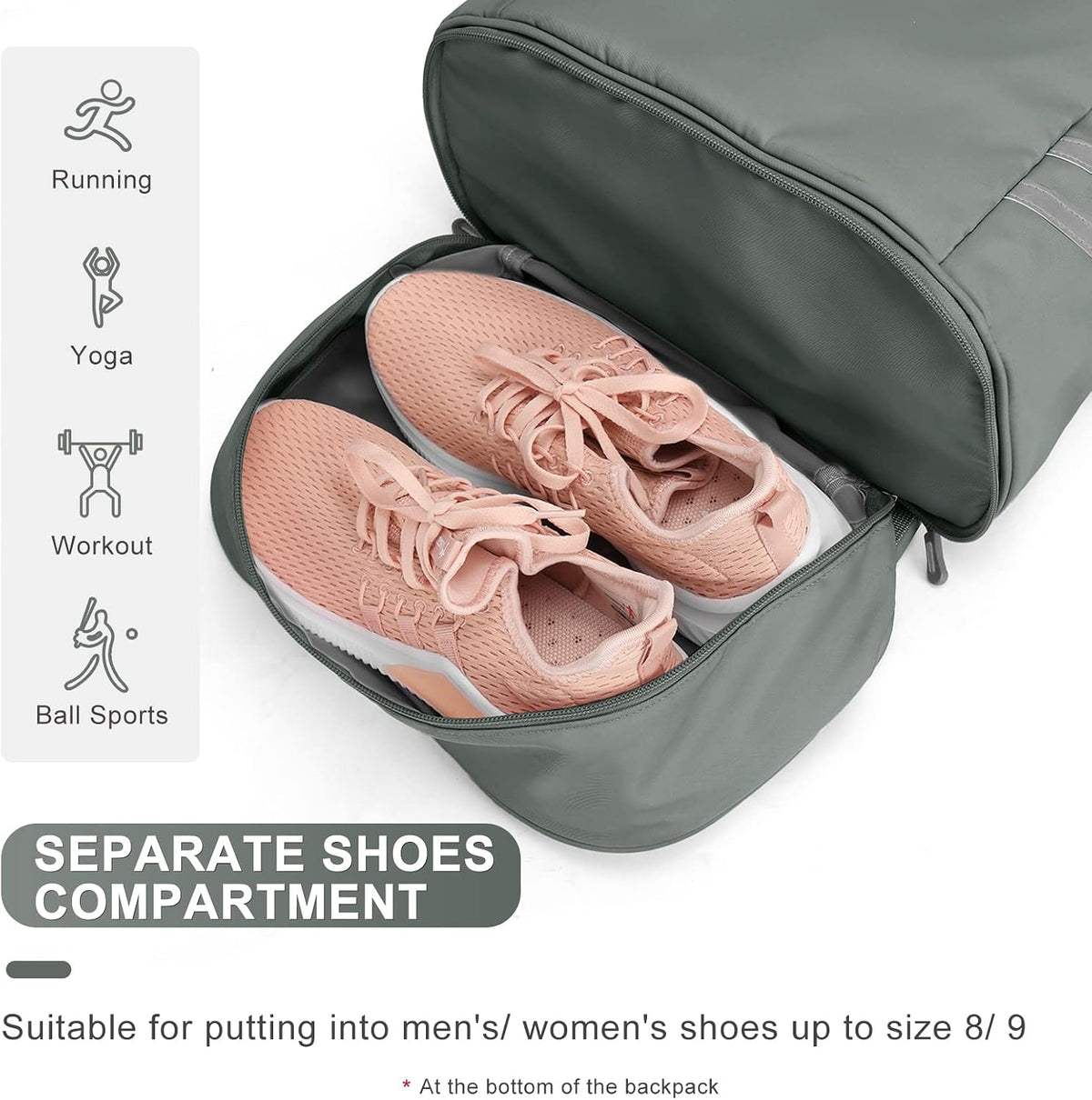 Gym Backpack For Women Men Dance Sports Backpack With Shoe Compartment Waterproof Travel Backpacks Gym Bag Peacock Blue