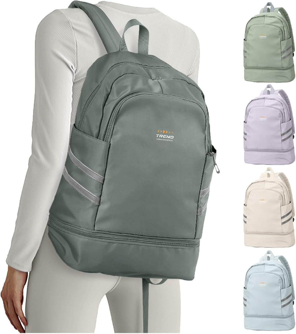 Gym Backpack For Women Men Dance Sports Backpack With Shoe Compartment Waterproof Travel Backpacks Gym Bag Peacock Blue