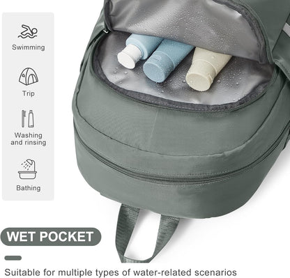 Gym Backpack For Women Men Dance Sports Backpack With Shoe Compartment Waterproof Travel Backpacks Gym Bag Peacock Blue