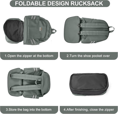 Gym Backpack For Women Men Dance Sports Backpack With Shoe Compartment Waterproof Travel Backpacks Gym Bag Peacock Blue