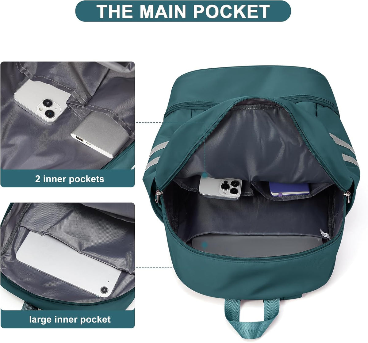 Gym Backpack For Women Men Dance Sports Backpack With Shoe Compartment Waterproof Travel Backpacks Gym Bag Peacock Blue