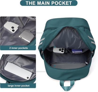 Gym Backpack For Women Men Dance Sports Backpack With Shoe Compartment Waterproof Travel Backpacks Gym Bag Peacock Blue