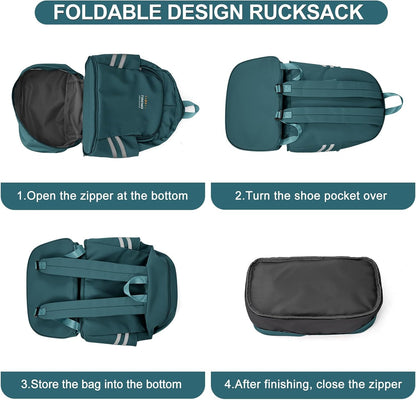 Gym Backpack For Women Men Dance Sports Backpack With Shoe Compartment Waterproof Travel Backpacks Gym Bag Peacock Blue
