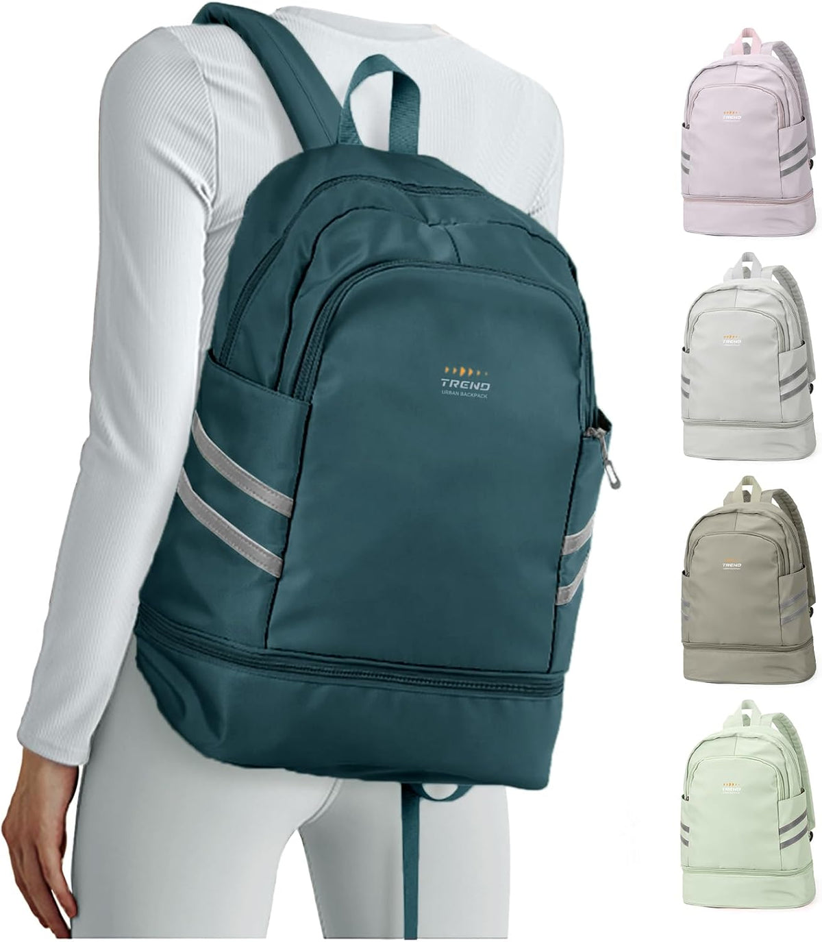 Gym Backpack For Women Men Dance Sports Backpack With Shoe Compartment Waterproof Travel Backpacks Gym Bag Peacock Blue