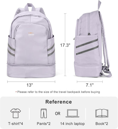 Gym Backpack For Women Men Dance Sports Backpack With Shoe Compartment Waterproof Travel Backpacks Gym Bag Peacock Blue