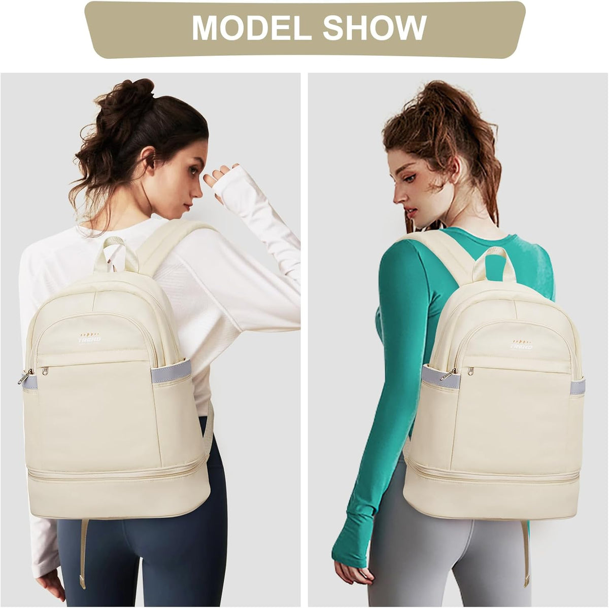 Gym Backpack For Women Men Dance Sports Backpack With Shoe Compartment Waterproof Travel Backpacks Gym Bag Peacock Blue
