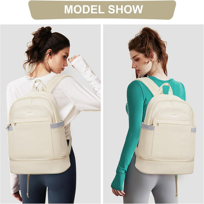 Gym Backpack For Women Men Dance Sports Backpack With Shoe Compartment Waterproof Travel Backpacks Gym Bag Peacock Blue