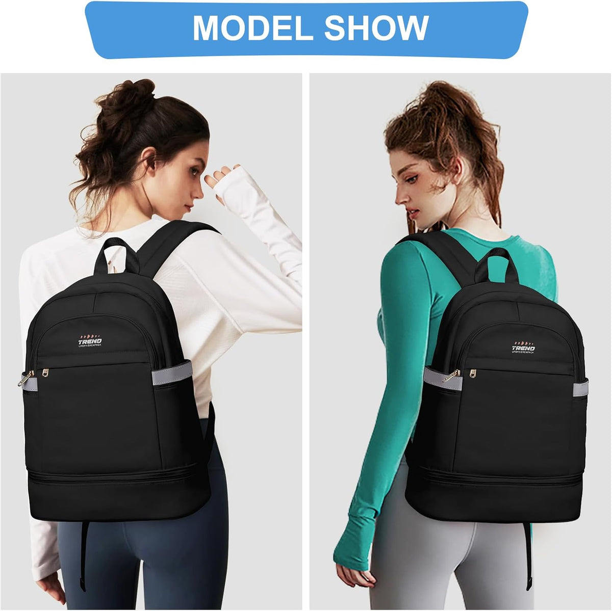 Gym Backpack For Women Men Dance Sports Backpack With Shoe Compartment Waterproof Travel Backpacks Gym Bag Peacock Blue