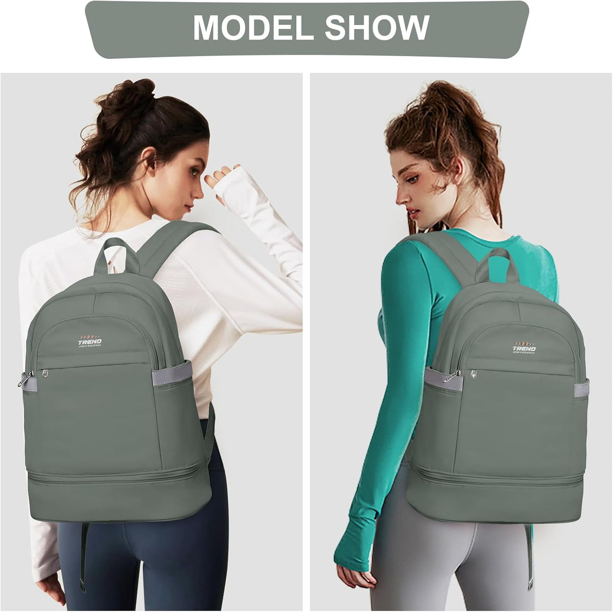 Gym Backpack For Women Men Dance Sports Backpack With Shoe Compartment Waterproof Travel Backpacks Gym Bag Peacock Blue