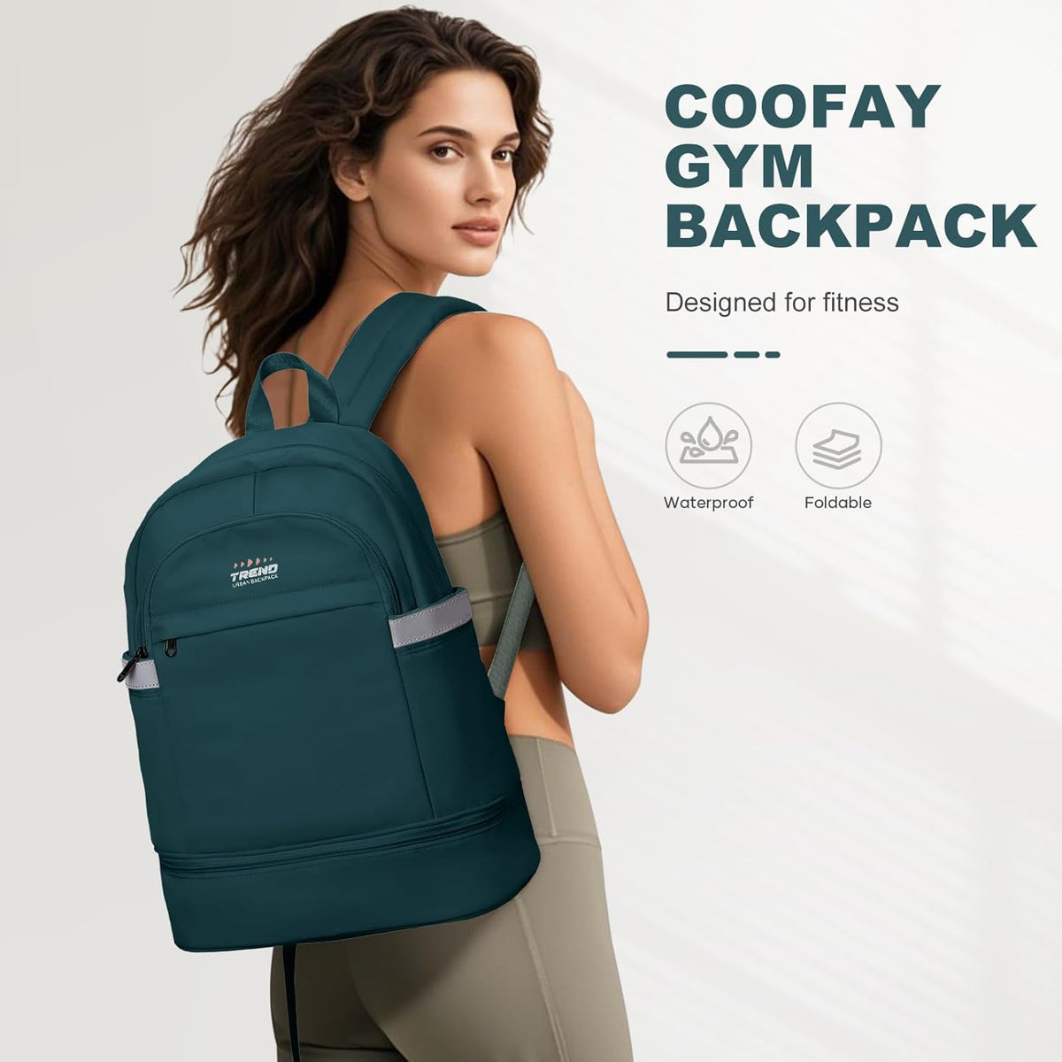 Gym Backpack For Women Men Dance Sports Backpack With Shoe Compartment Waterproof Travel Backpacks Gym Bag Peacock Blue