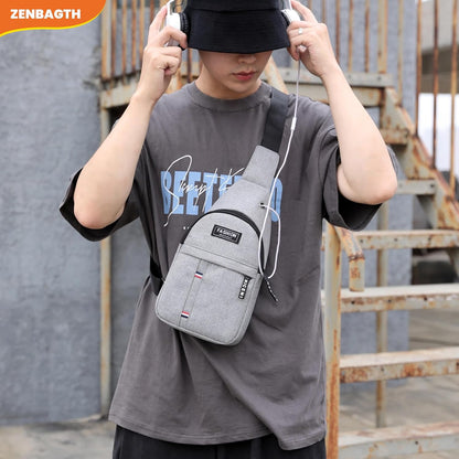 Sling Bag for Men, Multipurpose Cross Body Chest Bag Small Sling Backpack,Shoulder Bag for Travel Hiking