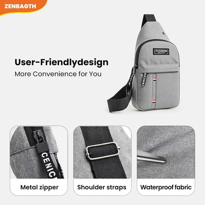 Sling Bag for Men, Multipurpose Cross Body Chest Bag Small Sling Backpack,Shoulder Bag for Travel Hiking