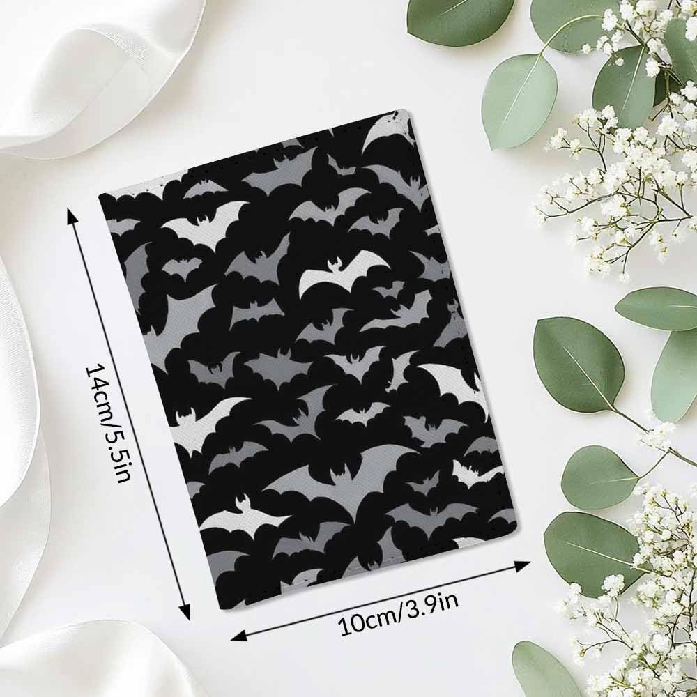 Penguins Passport Holder for Travel Childish Animal and Stars PU Leather Passport Cover Wallet Cute Passport Card Holder for Women and Men