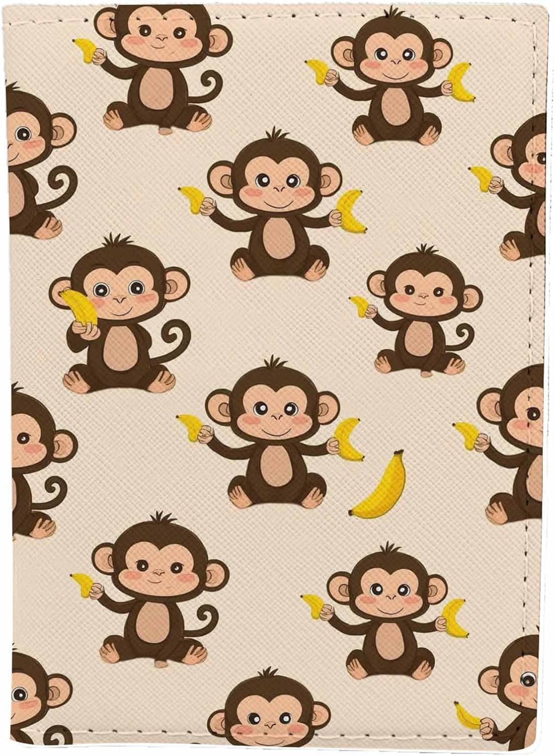 Penguins Passport Holder for Travel Childish Animal and Stars PU Leather Passport Cover Wallet Cute Passport Card Holder for Women and Men