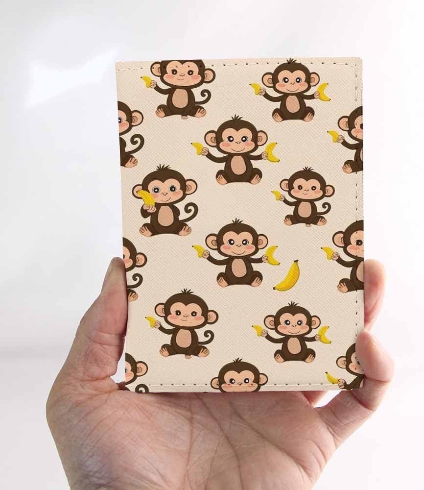 Penguins Passport Holder for Travel Childish Animal and Stars PU Leather Passport Cover Wallet Cute Passport Card Holder for Women and Men