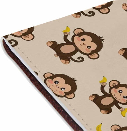 Penguins Passport Holder for Travel Childish Animal and Stars PU Leather Passport Cover Wallet Cute Passport Card Holder for Women and Men