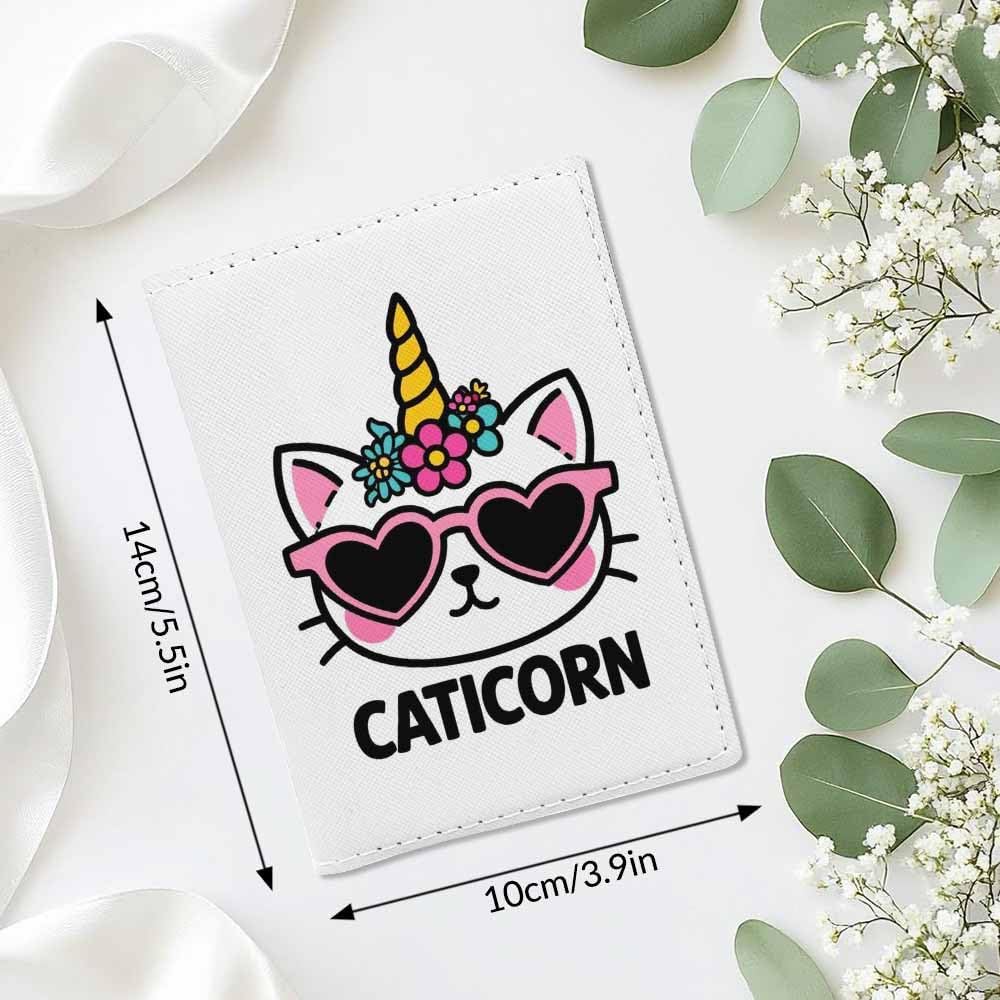 Penguins Passport Holder for Travel Childish Animal and Stars PU Leather Passport Cover Wallet Cute Passport Card Holder for Women and Men