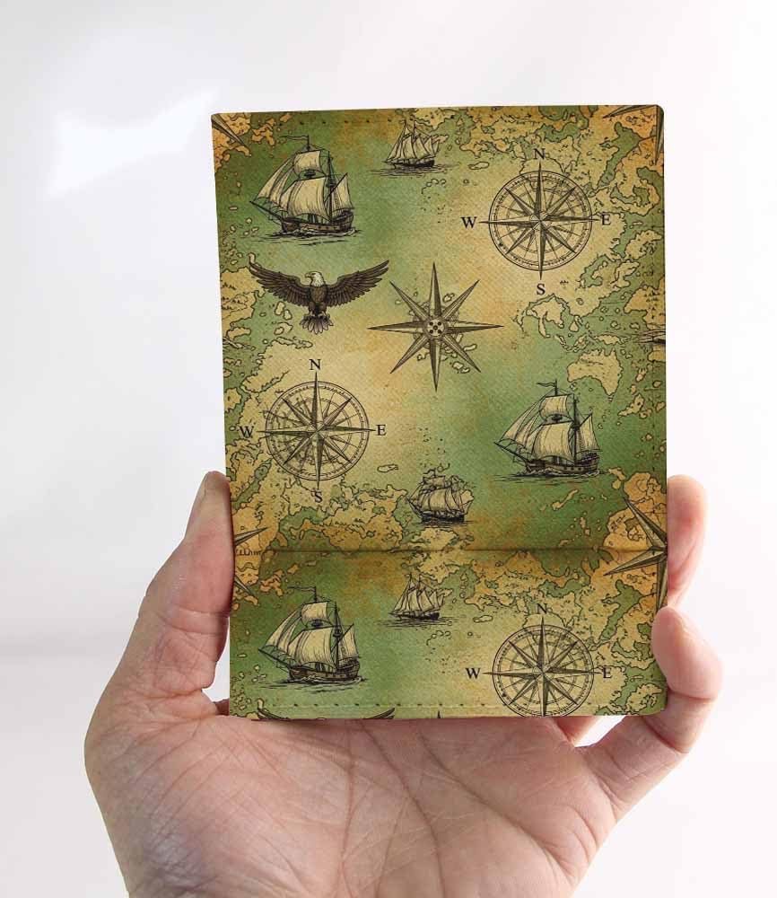 Penguins Passport Holder for Travel Childish Animal and Stars PU Leather Passport Cover Wallet Cute Passport Card Holder for Women and Men