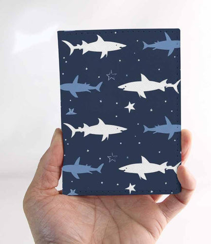 Penguins Passport Holder for Travel Childish Animal and Stars PU Leather Passport Cover Wallet Cute Passport Card Holder for Women and Men