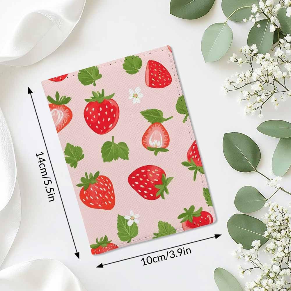 Penguins Passport Holder for Travel Childish Animal and Stars PU Leather Passport Cover Wallet Cute Passport Card Holder for Women and Men