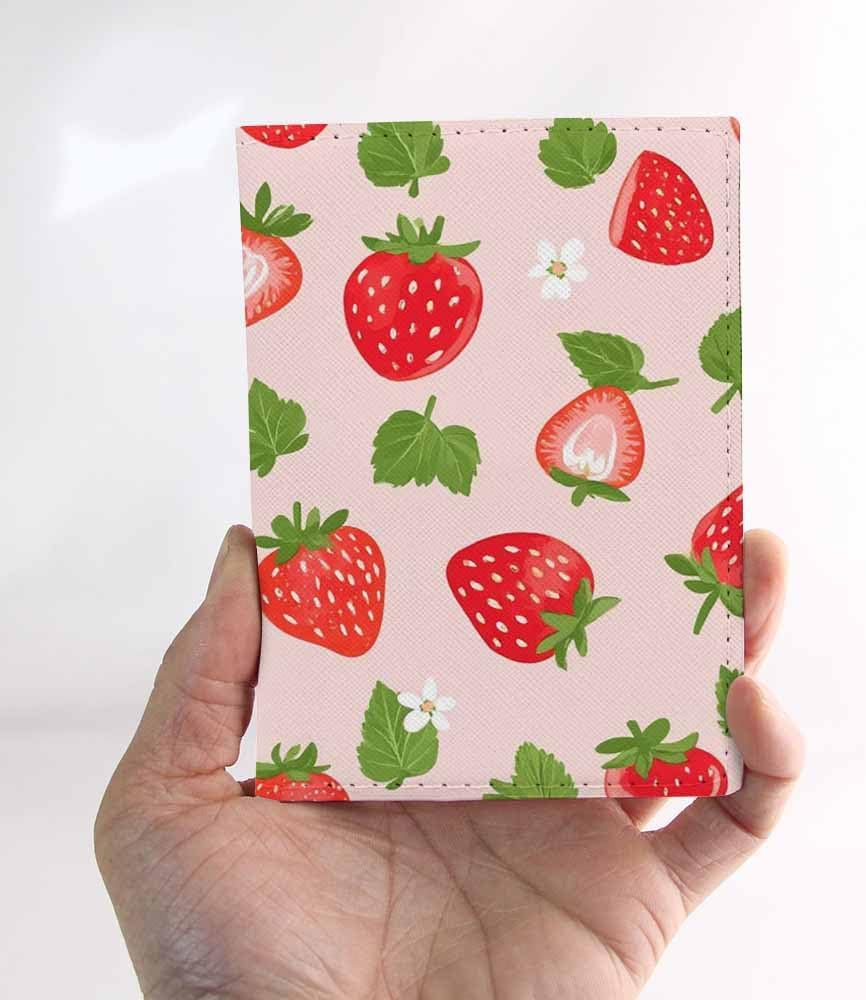 Penguins Passport Holder for Travel Childish Animal and Stars PU Leather Passport Cover Wallet Cute Passport Card Holder for Women and Men