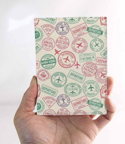 Penguins Passport Holder for Travel Childish Animal and Stars PU Leather Passport Cover Wallet Cute Passport Card Holder for Women and Men