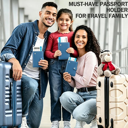 Passport Holder RFID Blocking Travel Wallet, Dusty Pink | Passport Cover with Multiple Card Slots, Water-Resistant & Easy-Carry, Must-Have Travel Accessory for Men & Women.