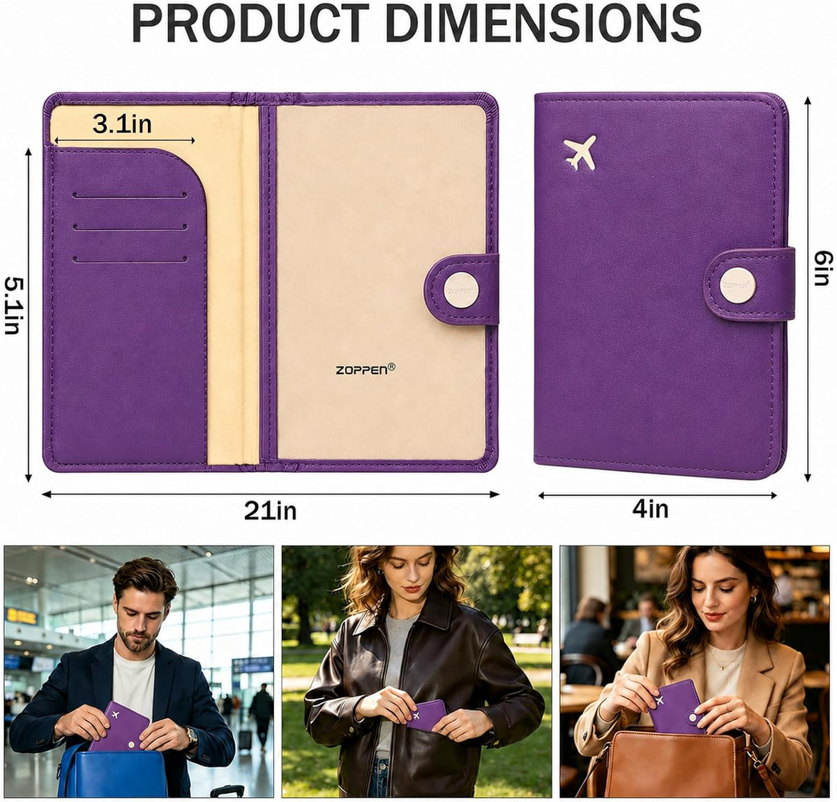 Passport Holder RFID Blocking Travel Wallet, Dusty Pink | Passport Cover with Multiple Card Slots, Water-Resistant & Easy-Carry, Must-Have Travel Accessory for Men & Women.